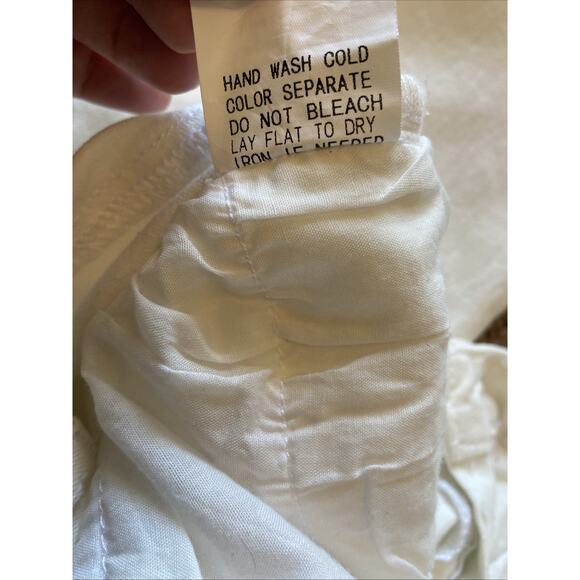 Saints & Hearts White Distressed Hem Wide Flare Leg Festival Boho Denim Jeans S - Picture 12 of 12